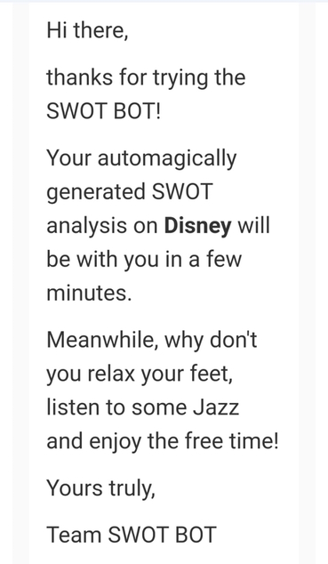 email from swotbot